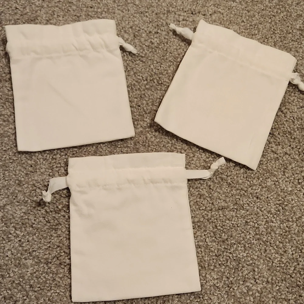 Dior White Pouches with Gold Logo - Picture 2 of 4